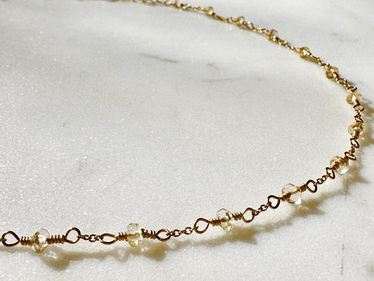 The Jacqueline Necklace in Citrine