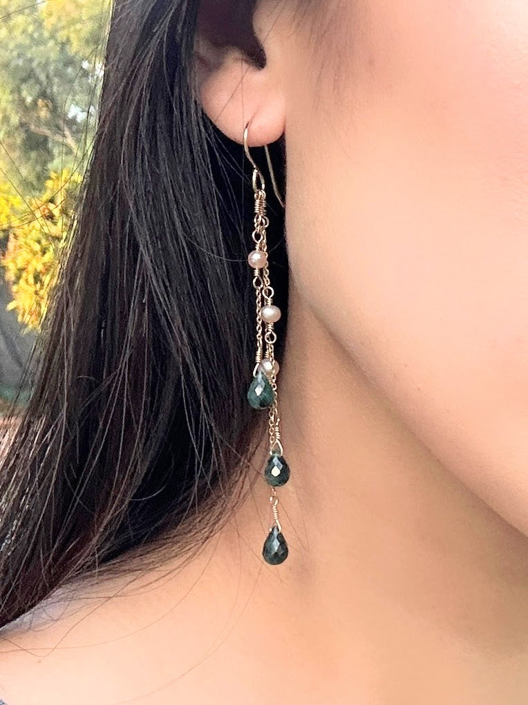 The Fancy Windsor Earring in Emerald