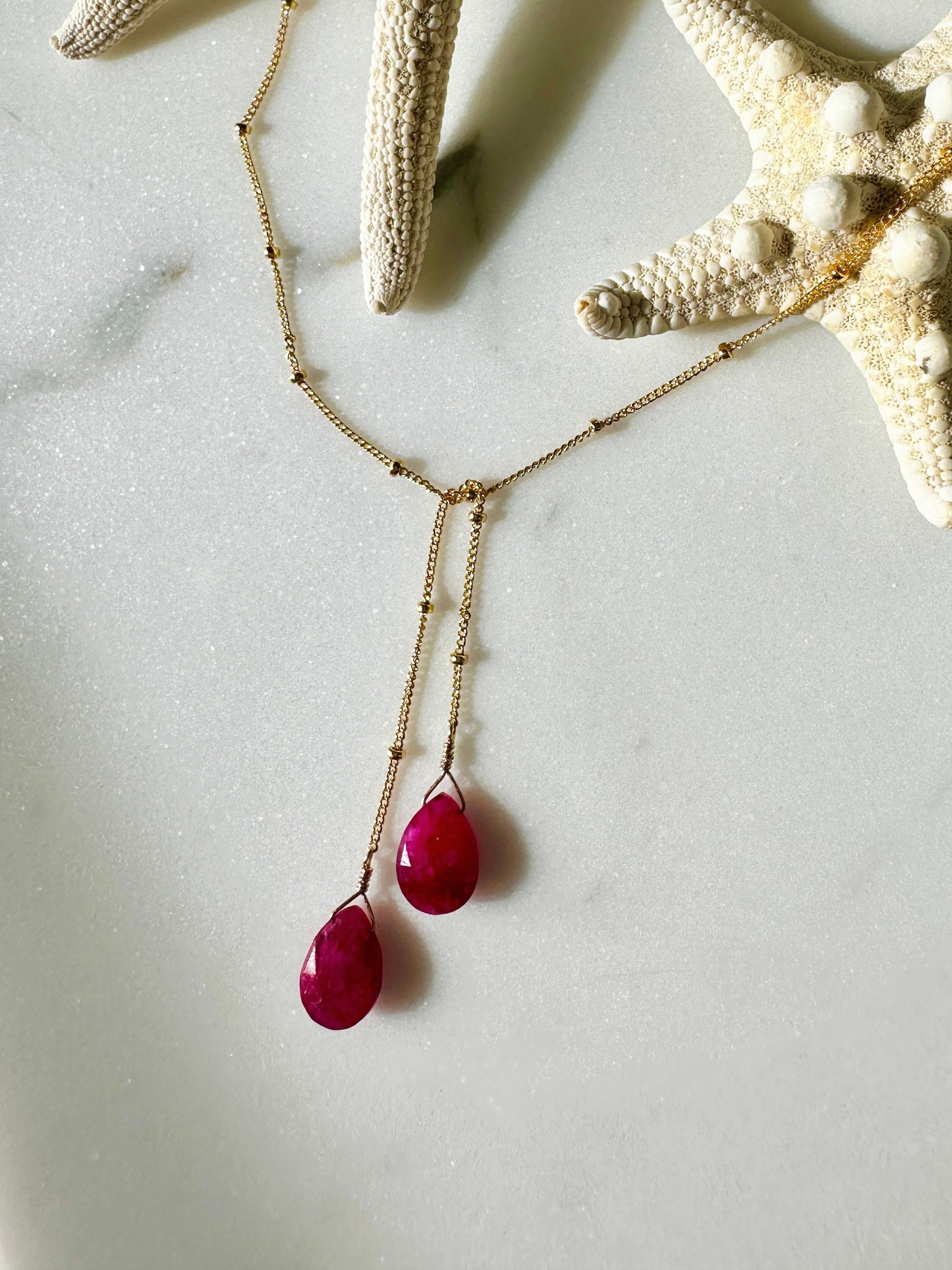 The Sylvia Lariat in Ruby