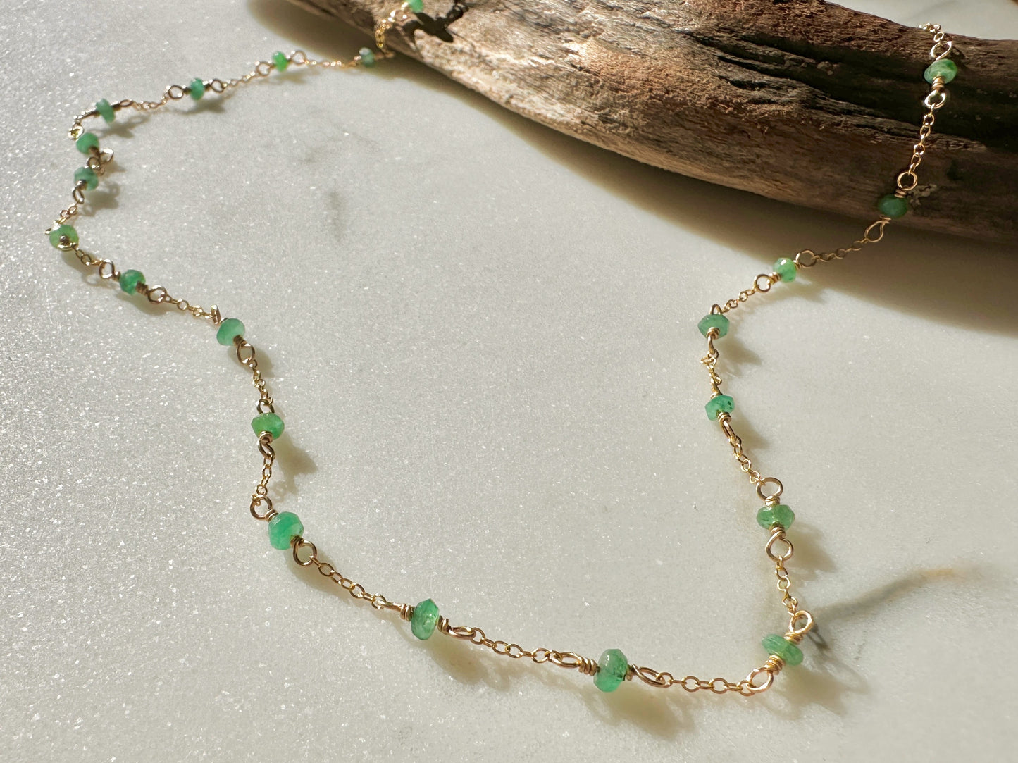 The Jacqueline Necklace in Emerald