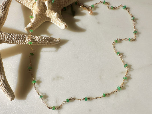 The Jacqueline Necklace in Emerald